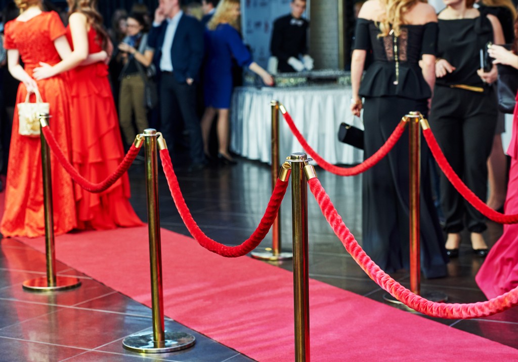red carpet in a company event
