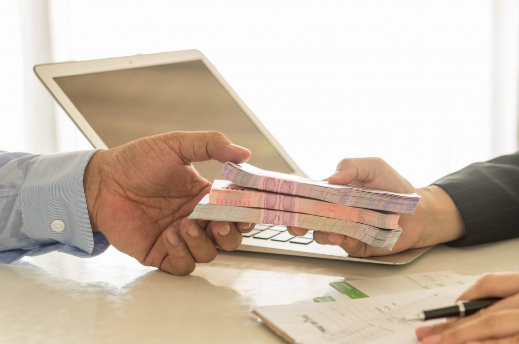 giving money as payment