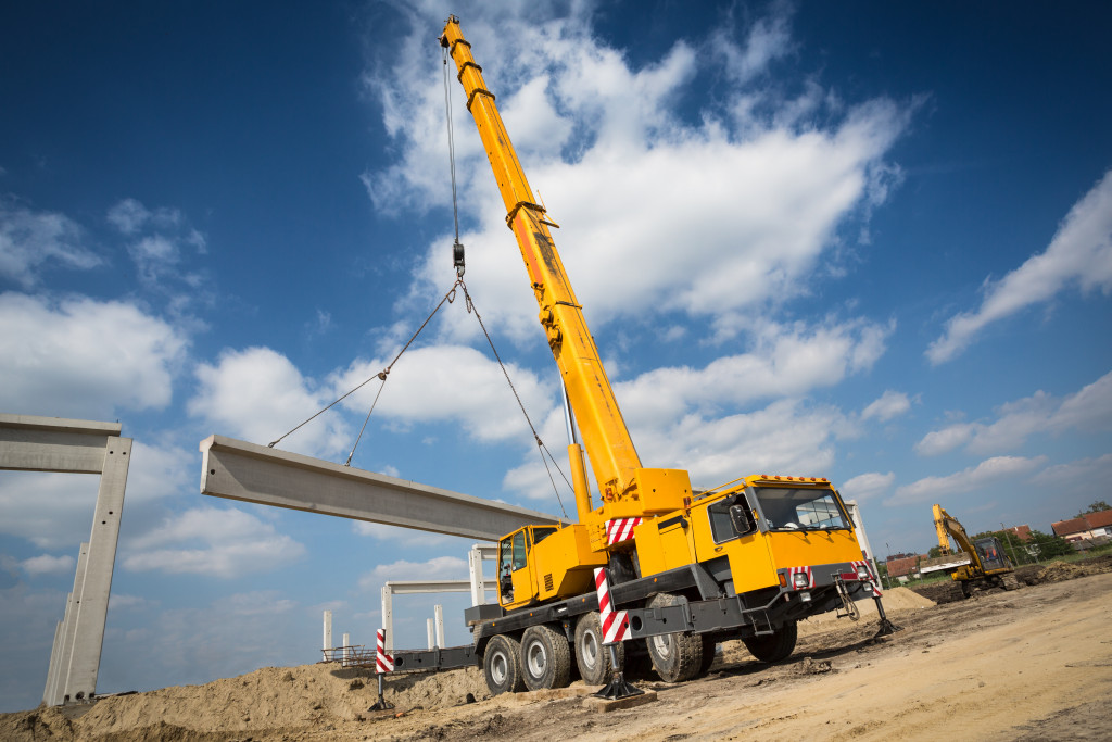 crane in a construction site
