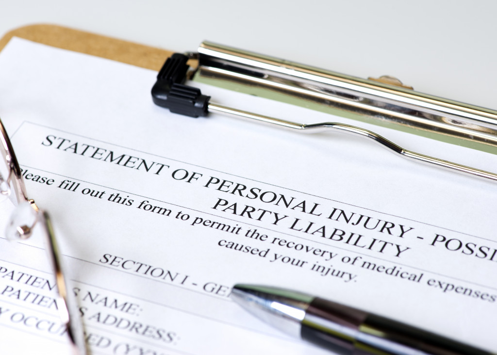 statement of personal injury paper
